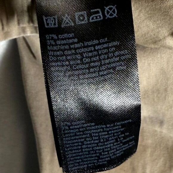 Allsaints Park Chino Pants Mens 32x29 Khaki Slim Straight Button Fly Preppy City - Picture 9 of 12